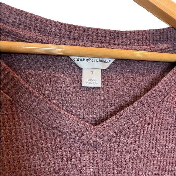 🩷 3/$20 Christopher &  Banks Small long sleeve thermal shirt - Picture 3 of 4